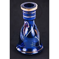 Üveg víztartály ¤ 18cm ¤ Kék ¤ Mintás