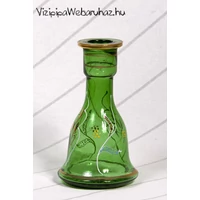 Üveg víztartály ¤ 18cm ¤ Zöld ¤ Mintás