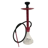 Leavacci S vízipipa ¤ Piros ¤ 55cm ¤ Szilikon csővel