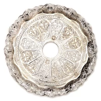 Mintás hamu tálca 22/4cm ¤ Ezüst