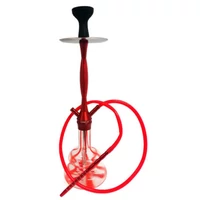 Hookah Flame Stripy vizipipa ¤ Piros ¤ 67cm ¤ Szilikon csővel	